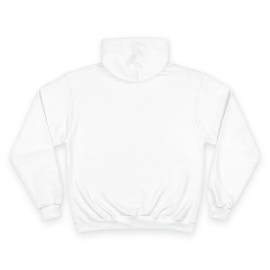 Champion Hoodie — "Clinically Sound, Personally Unbothered" Minimal White Hoodie