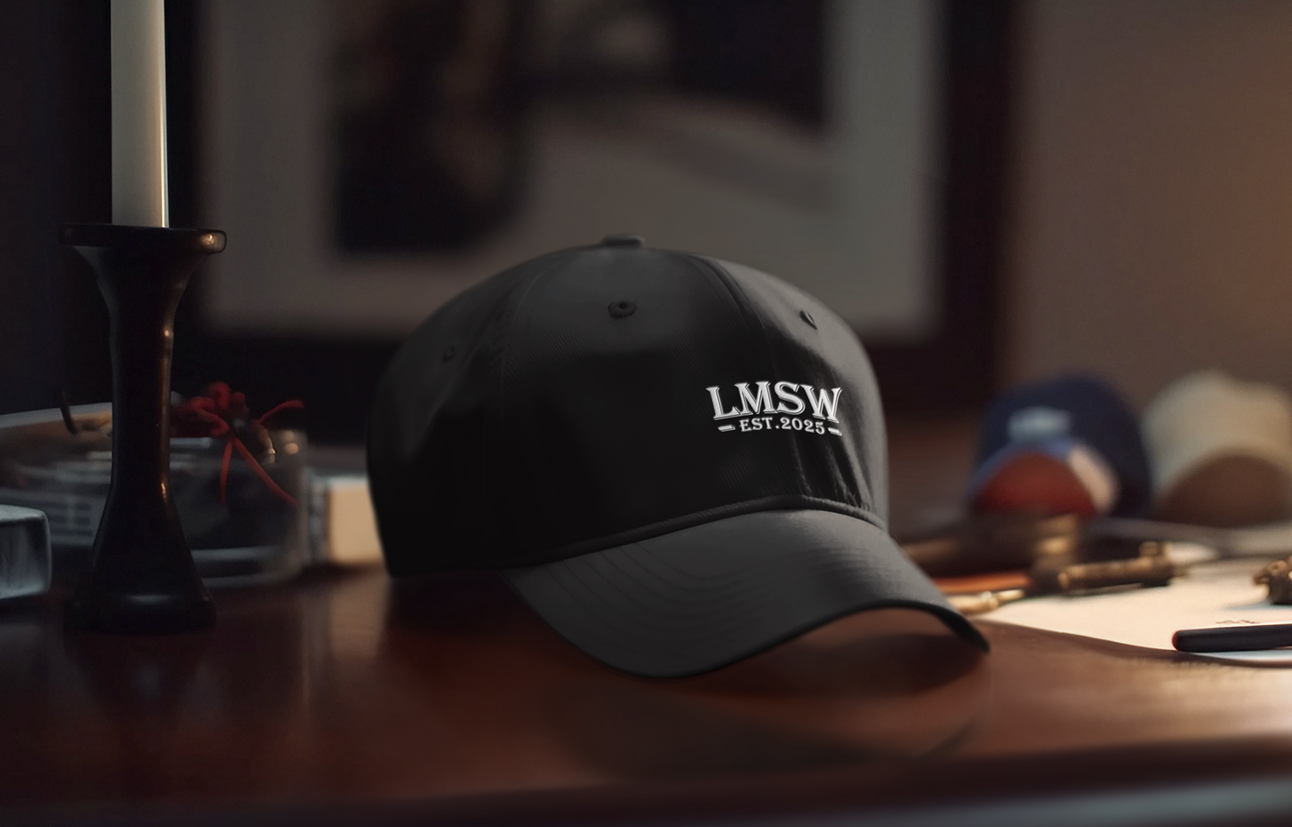 LMSW Embroidered Cap - LCSW & LMSW Exam Prep Motivational Streetwear