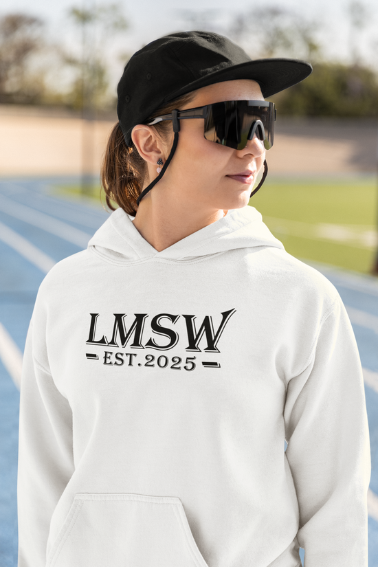 LMSW Hooded Sweatshirt - Unisex Heavy Blend™ Cozy Wear, Perfect for Casual Days, Gifts for Friends, Casual Outings