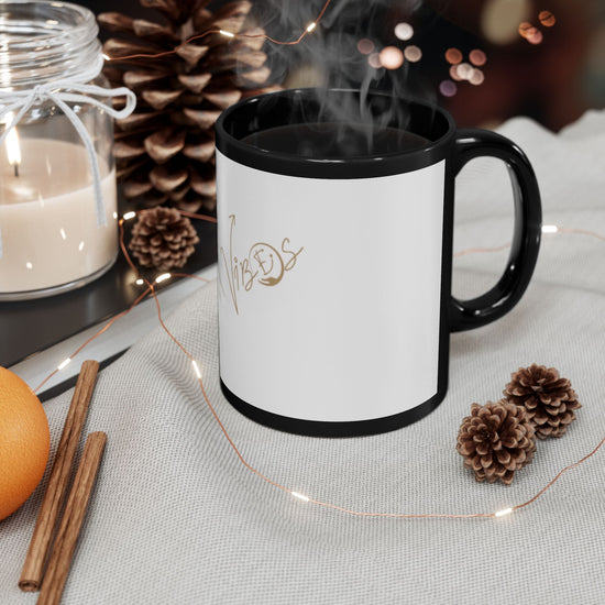 Black Coffee Mug, LCSW Vibes Mug, Personalized Gift, Inspirational Drinkware, Office Mug, Stylish Kitchen Decor