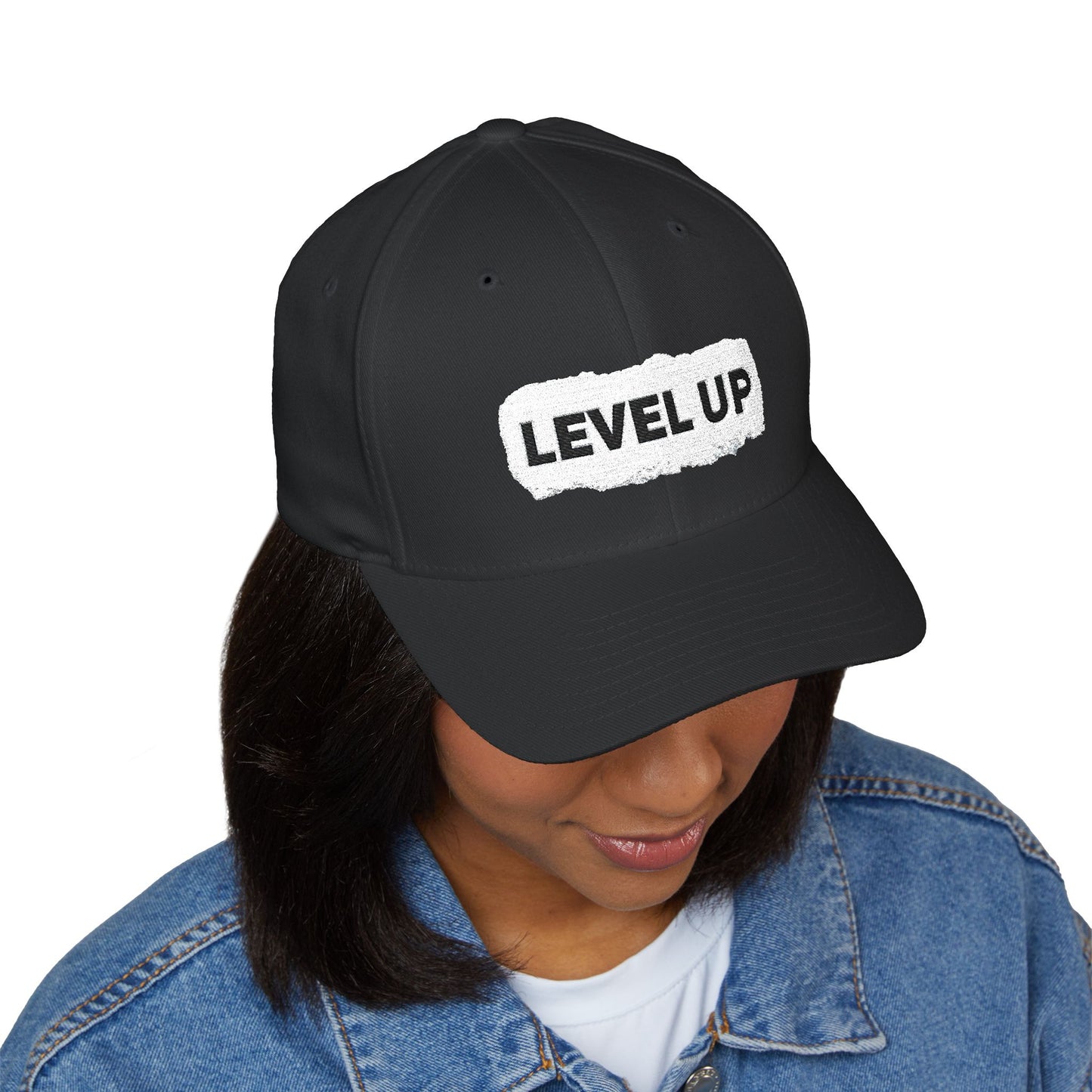 Level Up Embroidered Cap – LCSW & LMSW Exam Prep Motivational Streetwear